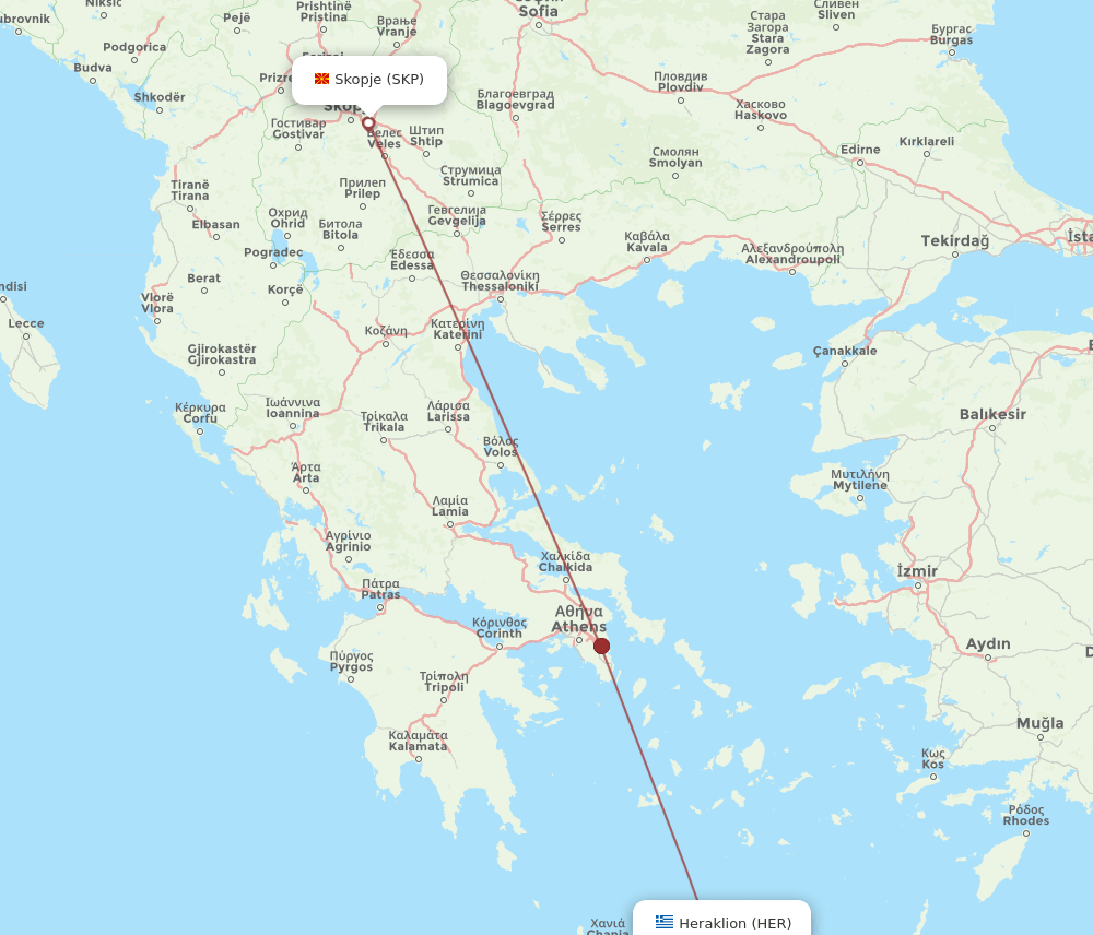 HER-SKP flight routes