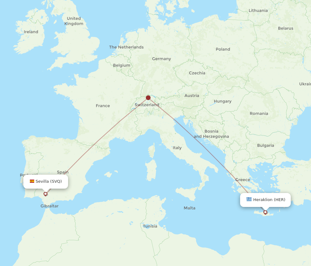 HER-SVQ flight routes