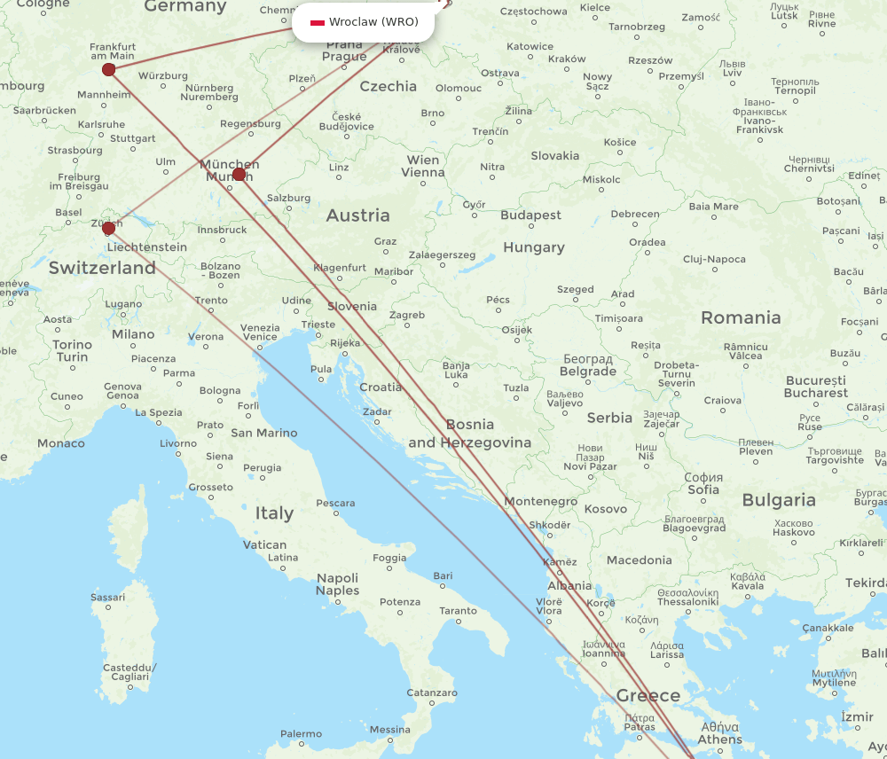HER-WRO flight routes
