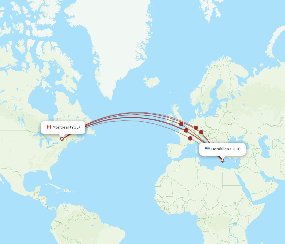 HER-YUL flight routes