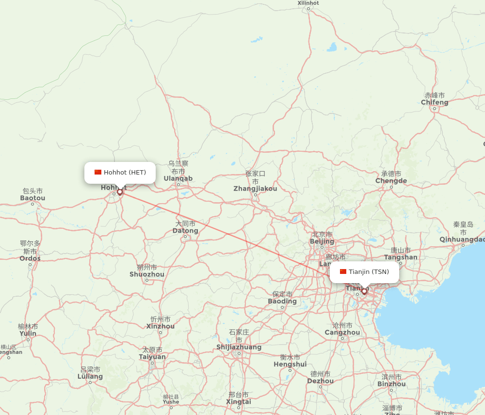 HET-TSN flight routes