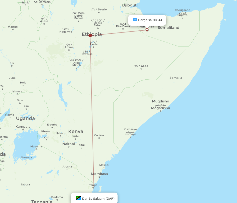 HGA-DAR flight routes