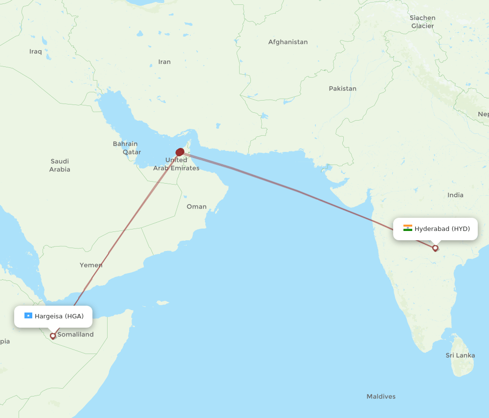 HGA-HYD flight routes