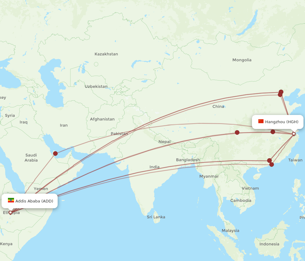 HGH-ADD flight routes