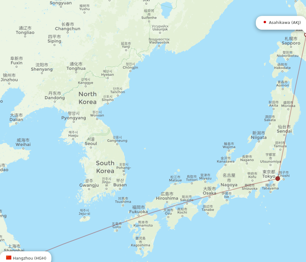 HGH-AKJ flight routes