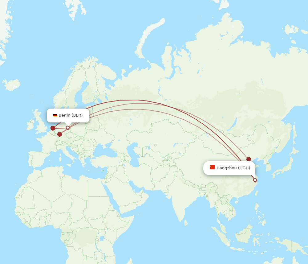 HGH-BER flight routes