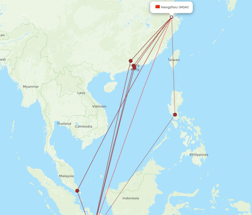 HGH-CGK flight routes