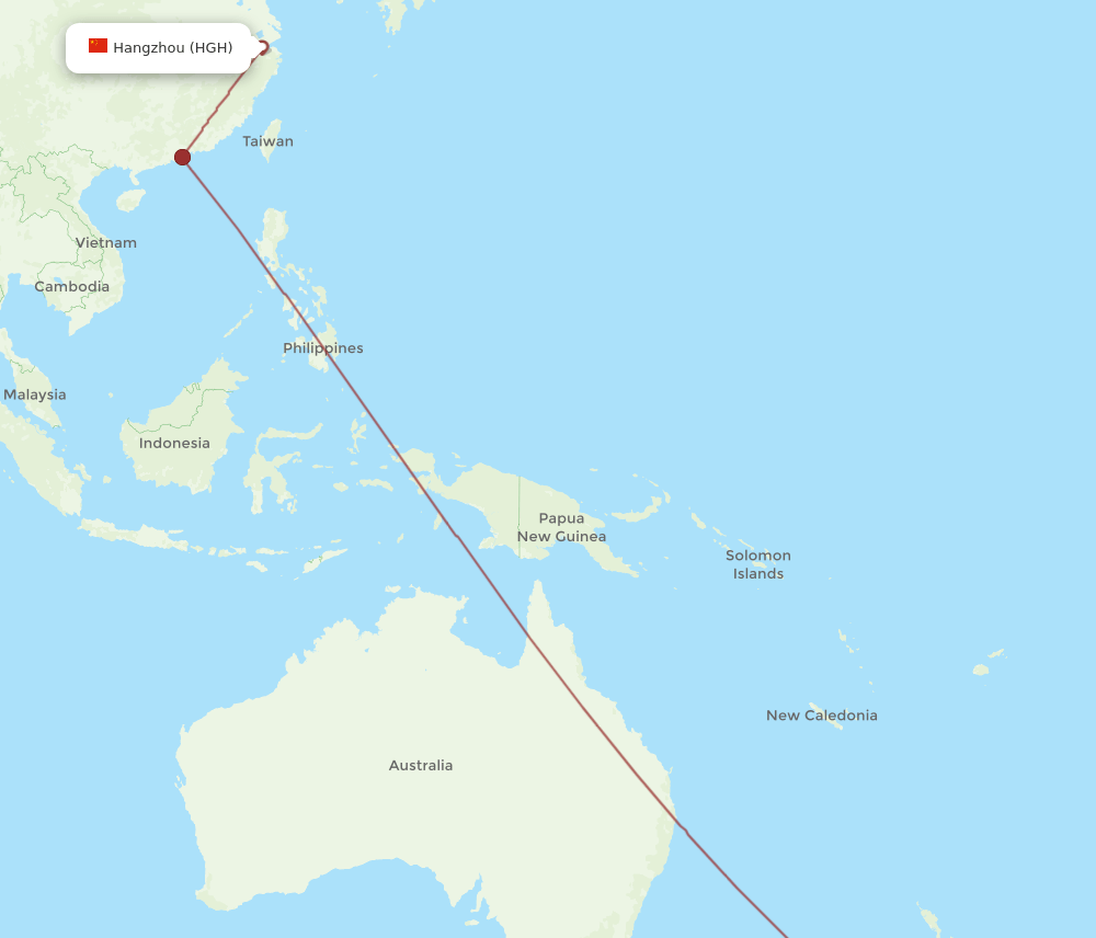 HGH-CHC flight routes