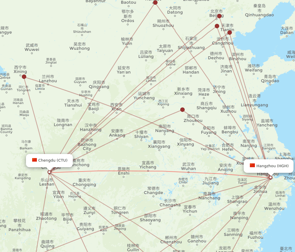 HGH-CTU flight routes