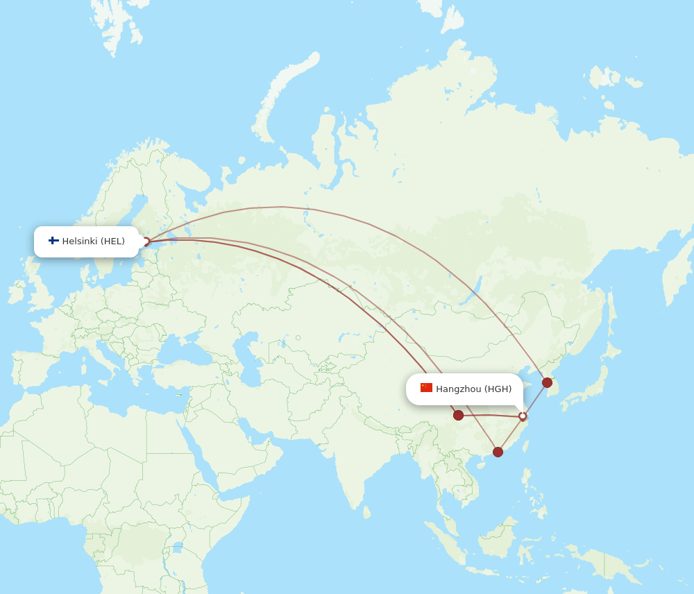 HGH-HEL flight routes