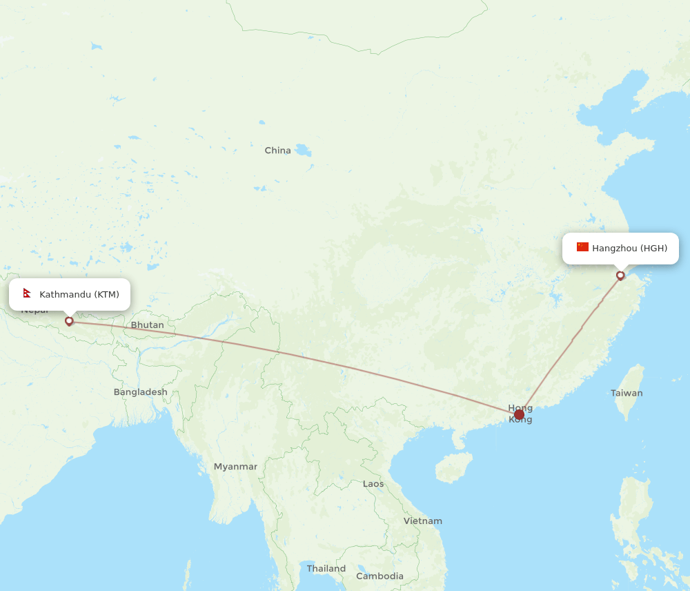 HGH-KTM flight routes