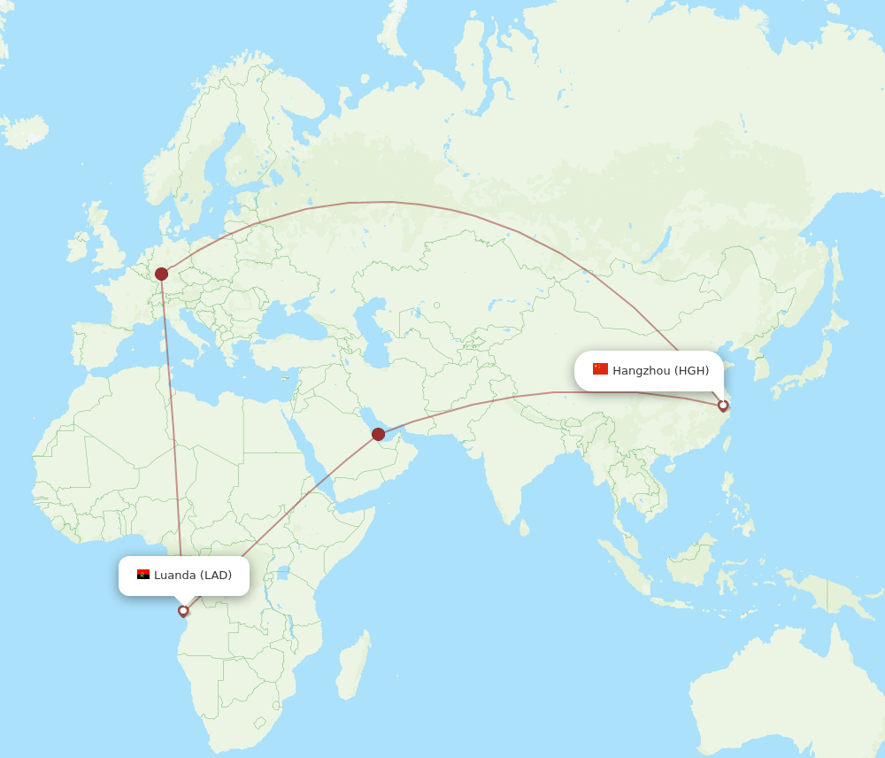 HGH-LAD flight routes