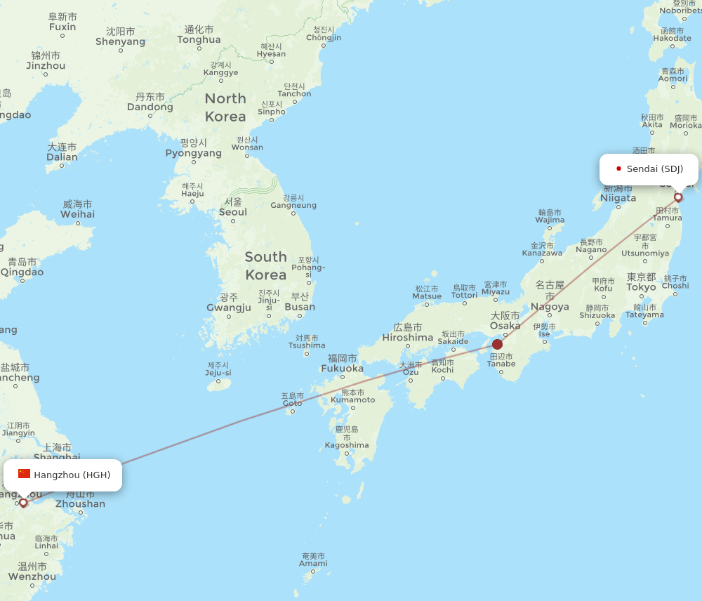HGH-SDJ flight routes