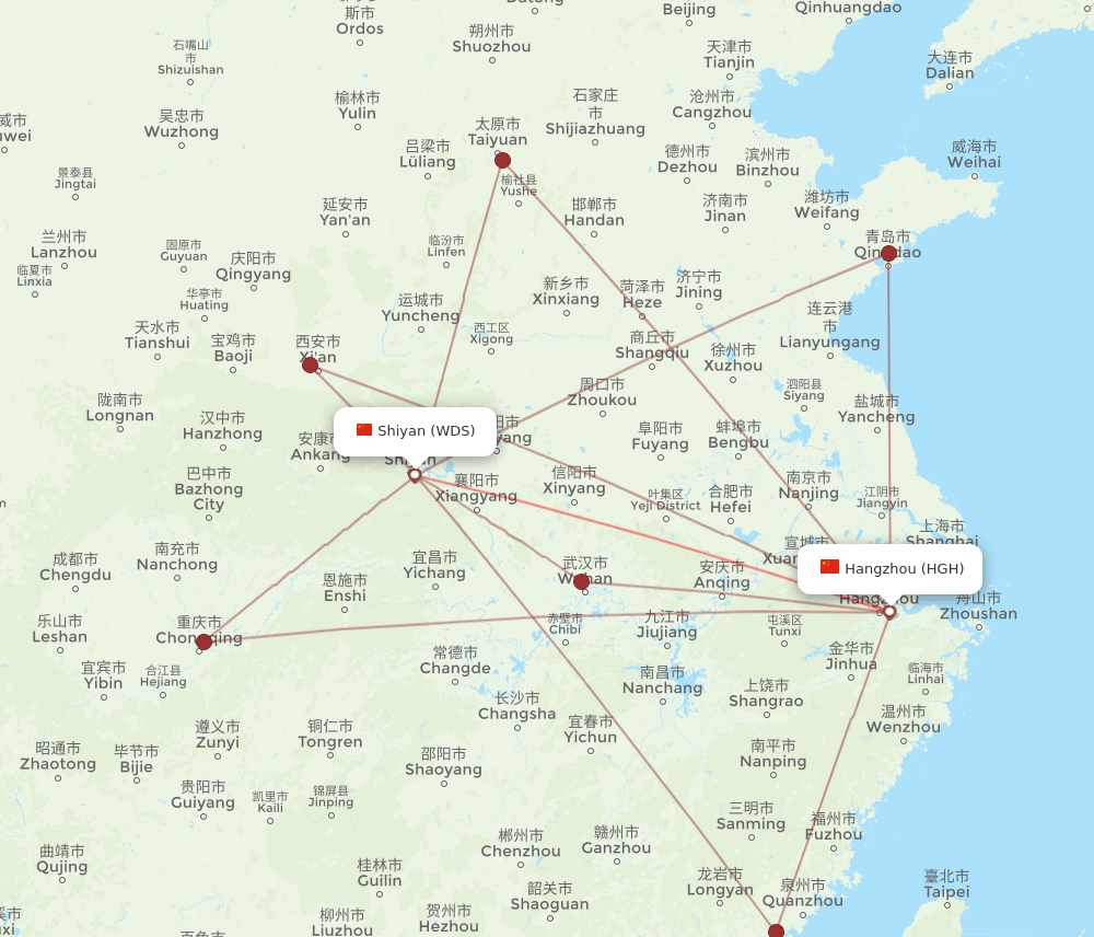 HGH-WDS flight routes