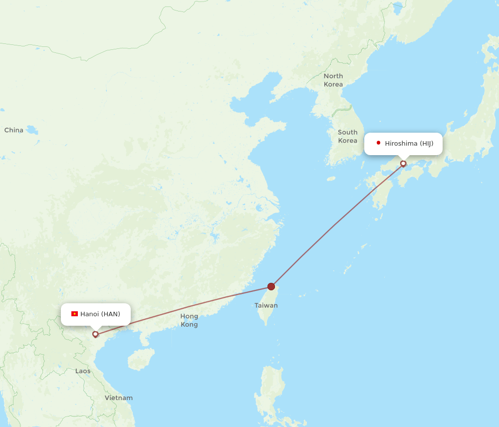 HIJ-HAN flight routes