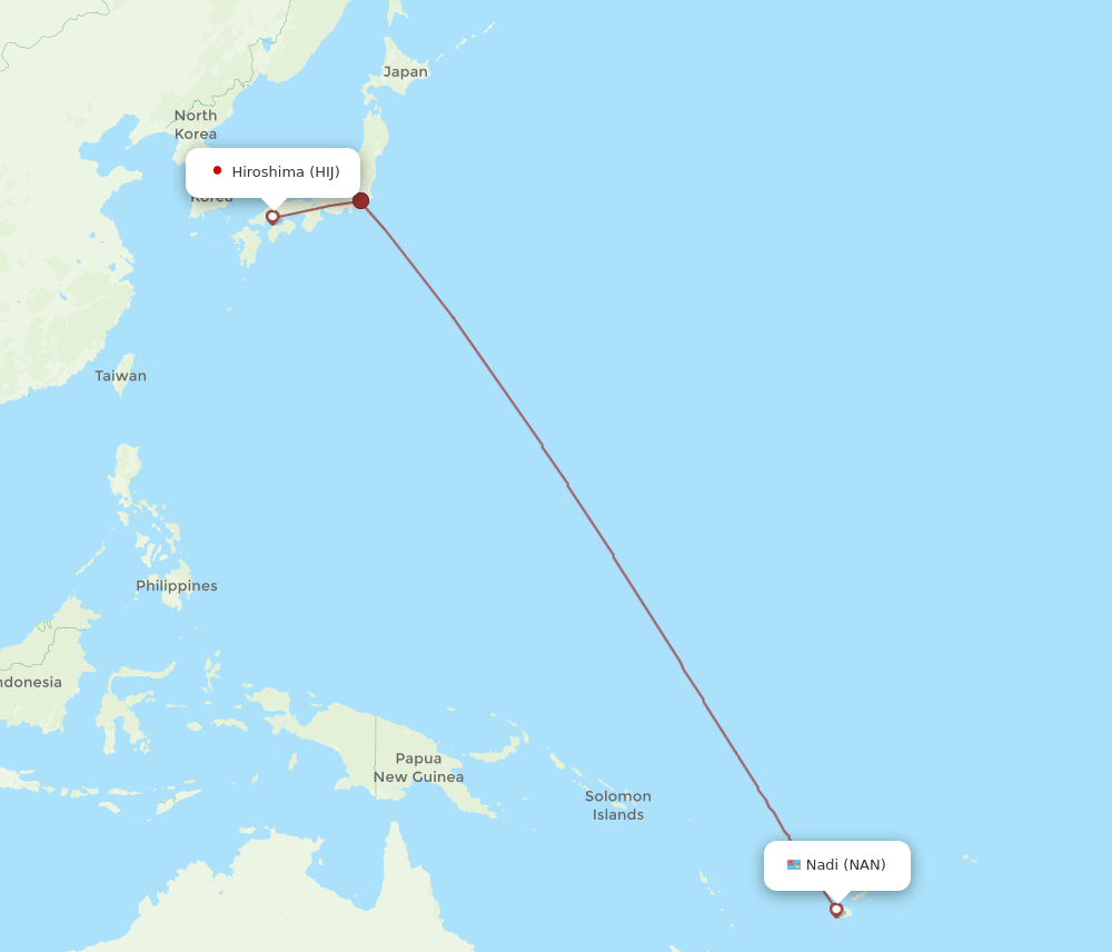 HIJ-NAN flight routes