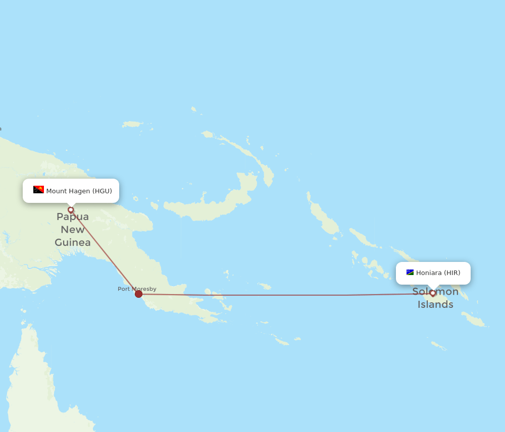 HIR-HGU flight routes