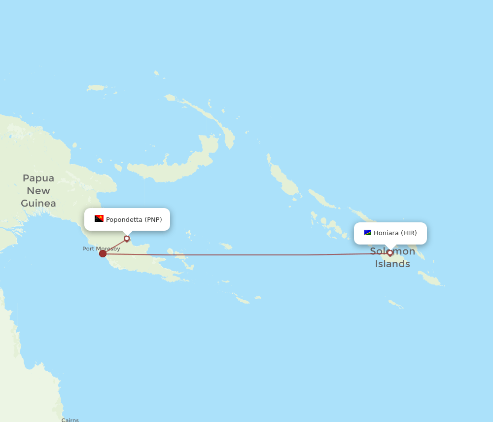 HIR-PNP flight routes