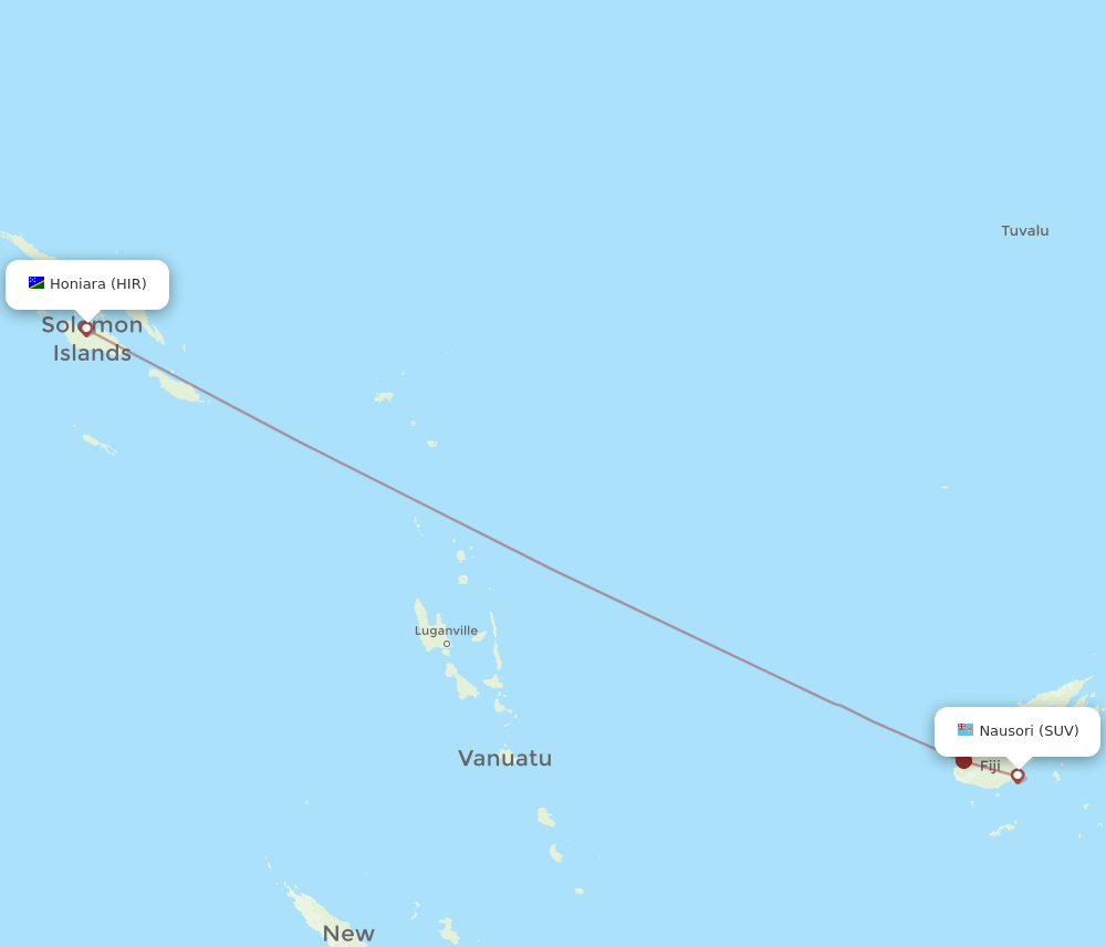 HIR-SUV flight routes