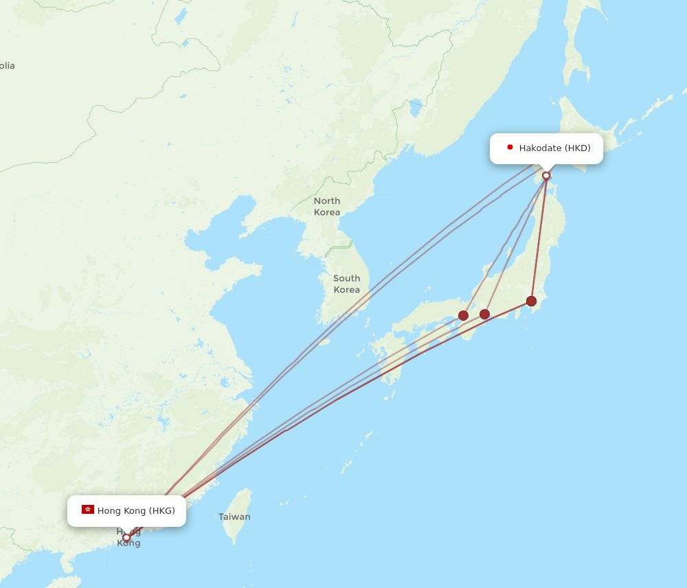 HKD-HKG flight routes