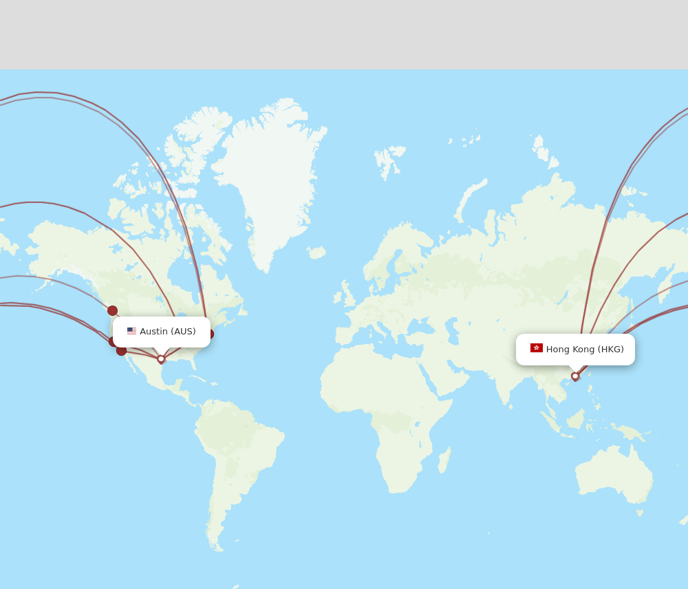 HKG-AUS flight routes