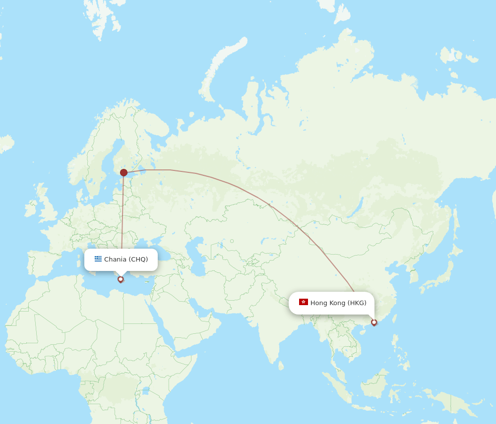 HKG-CHQ flight routes