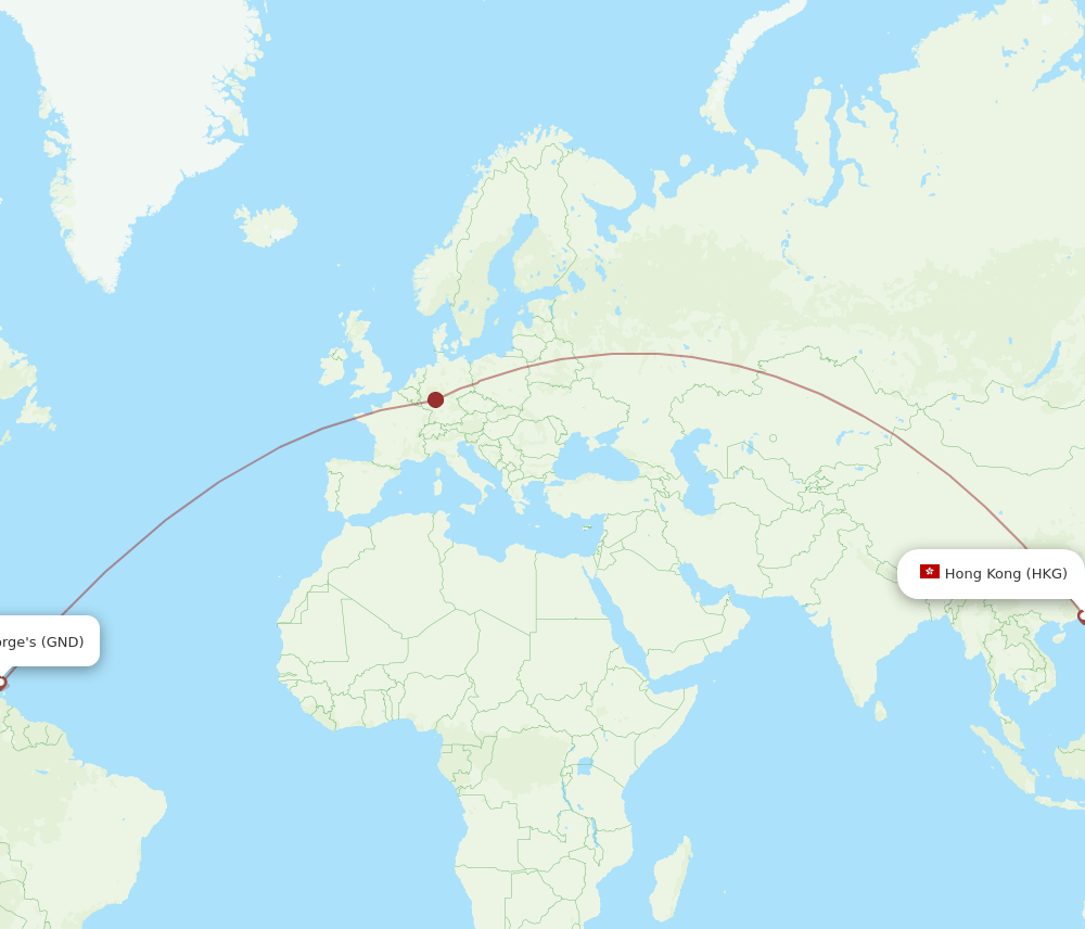 HKG-GND flight routes