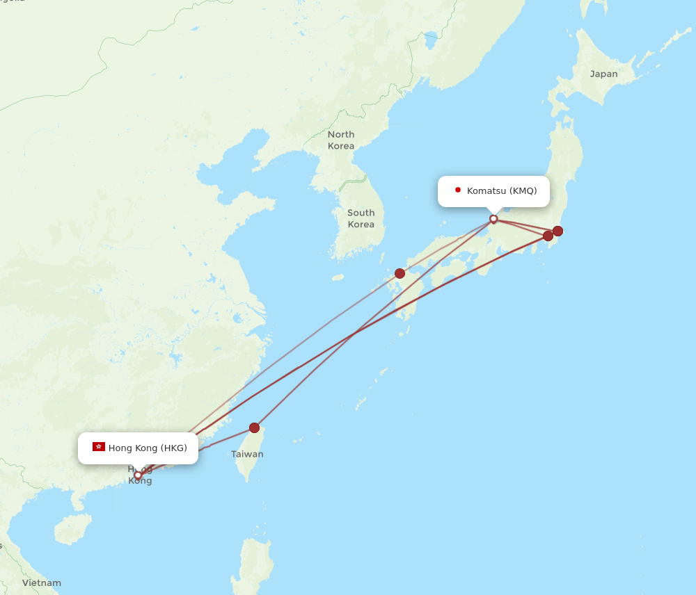 HKG-KMQ flight routes