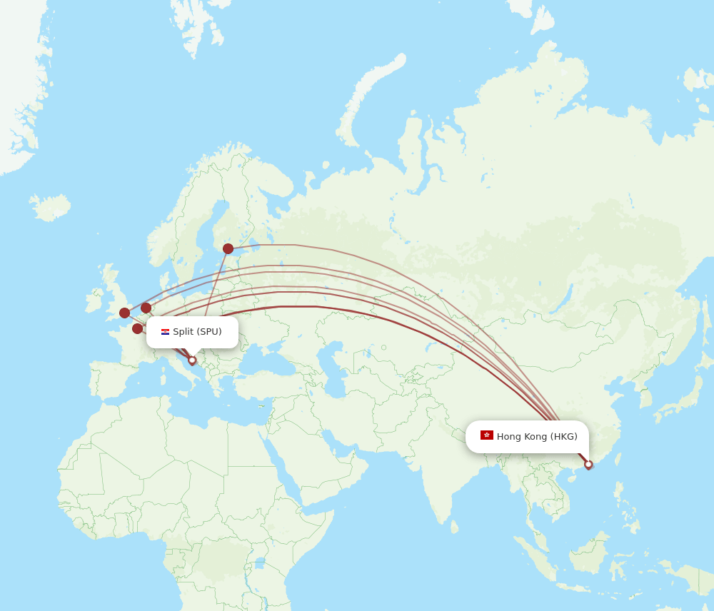HKG-SPU flight routes