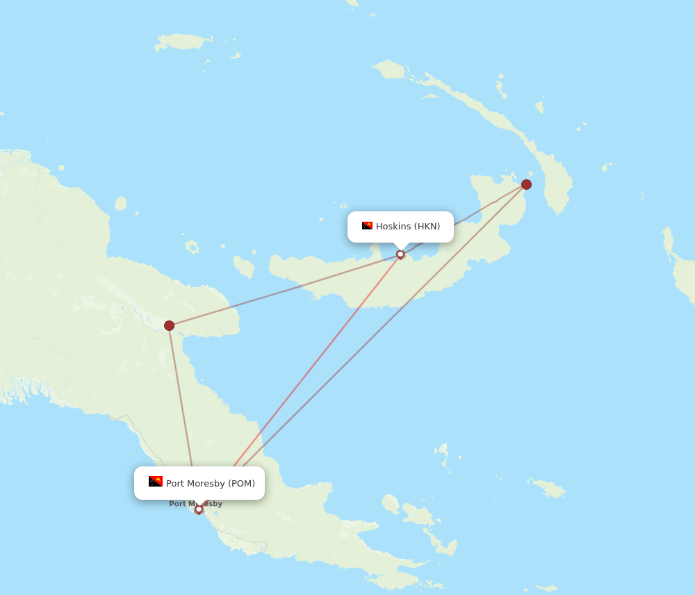 HKN to POM flights and routes map