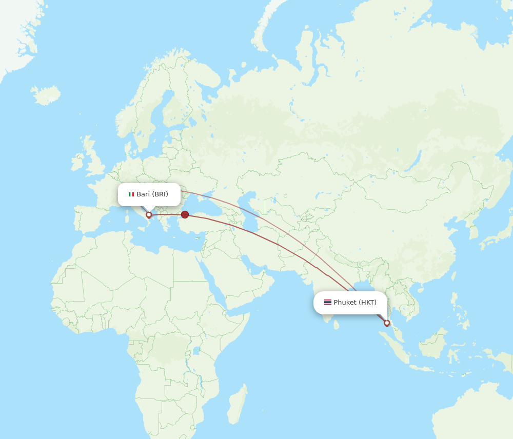 HKT-BRI flight routes