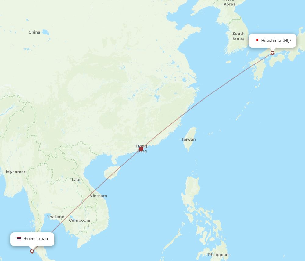 HKT-HIJ flight routes