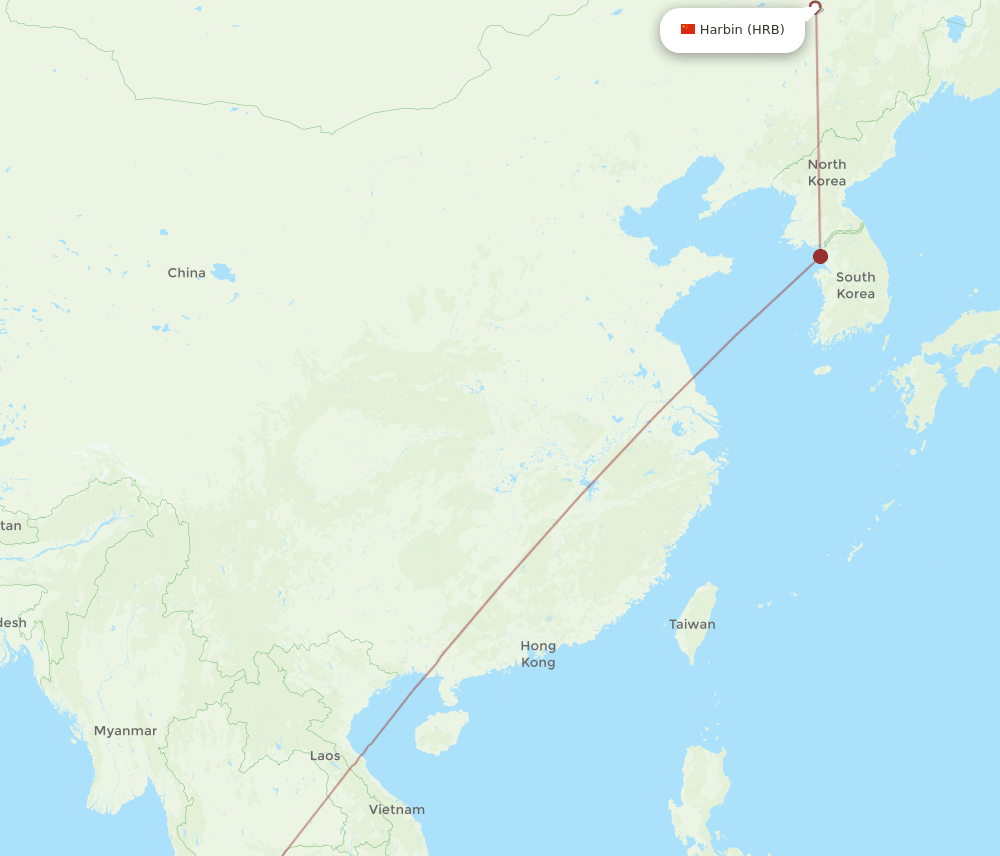 HKT-HRB flight routes
