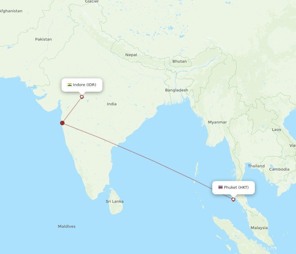 HKT-IDR flight routes