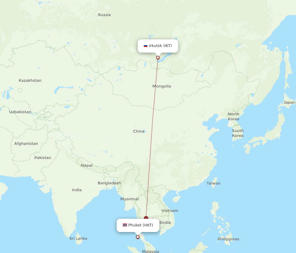 HKT-IKT flight routes