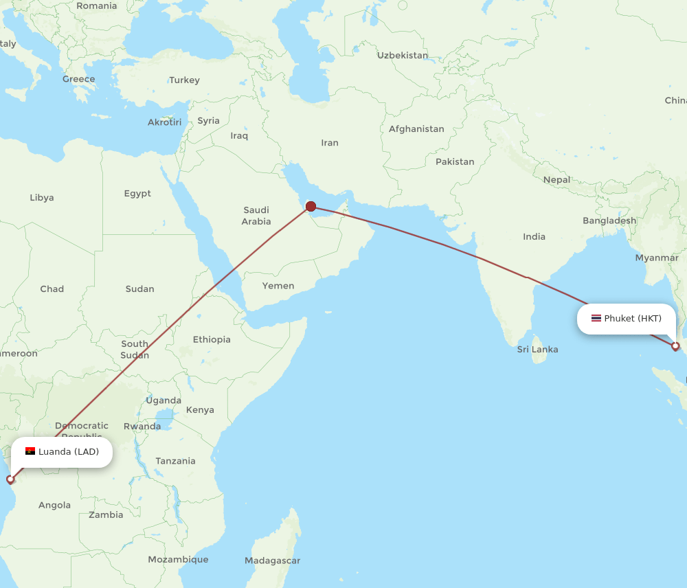 HKT-LAD flight routes