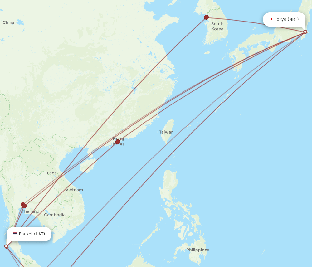 HKT-NRT flight routes