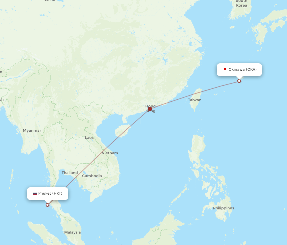 HKT-OKA flight routes
