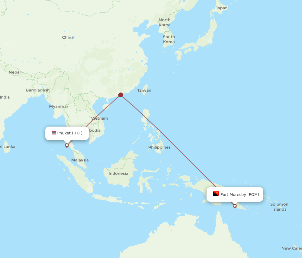 HKT-POM flight routes