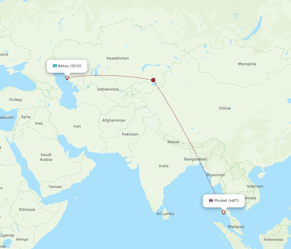 HKT-SCO flight routes