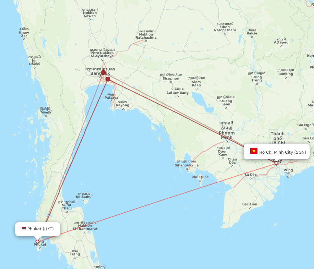 HKT-SGN flight routes