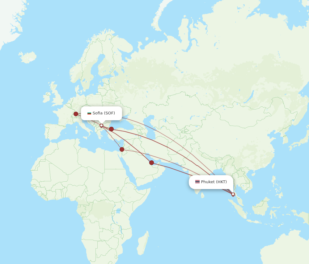HKT-SOF flight routes