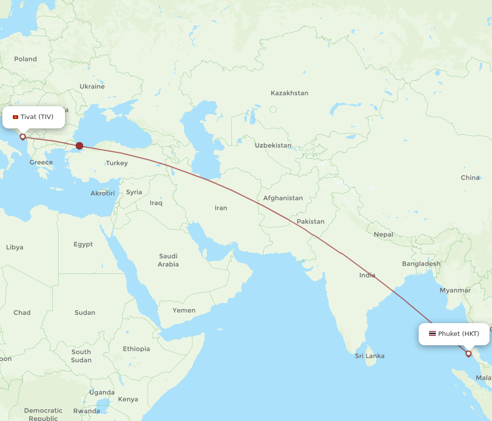 HKT-TIV flight routes