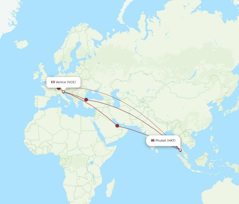 HKT-VCE flight routes