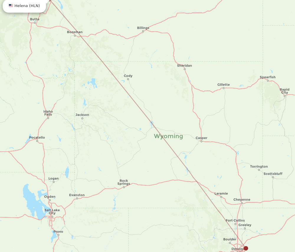 HLN-MTJ flight routes