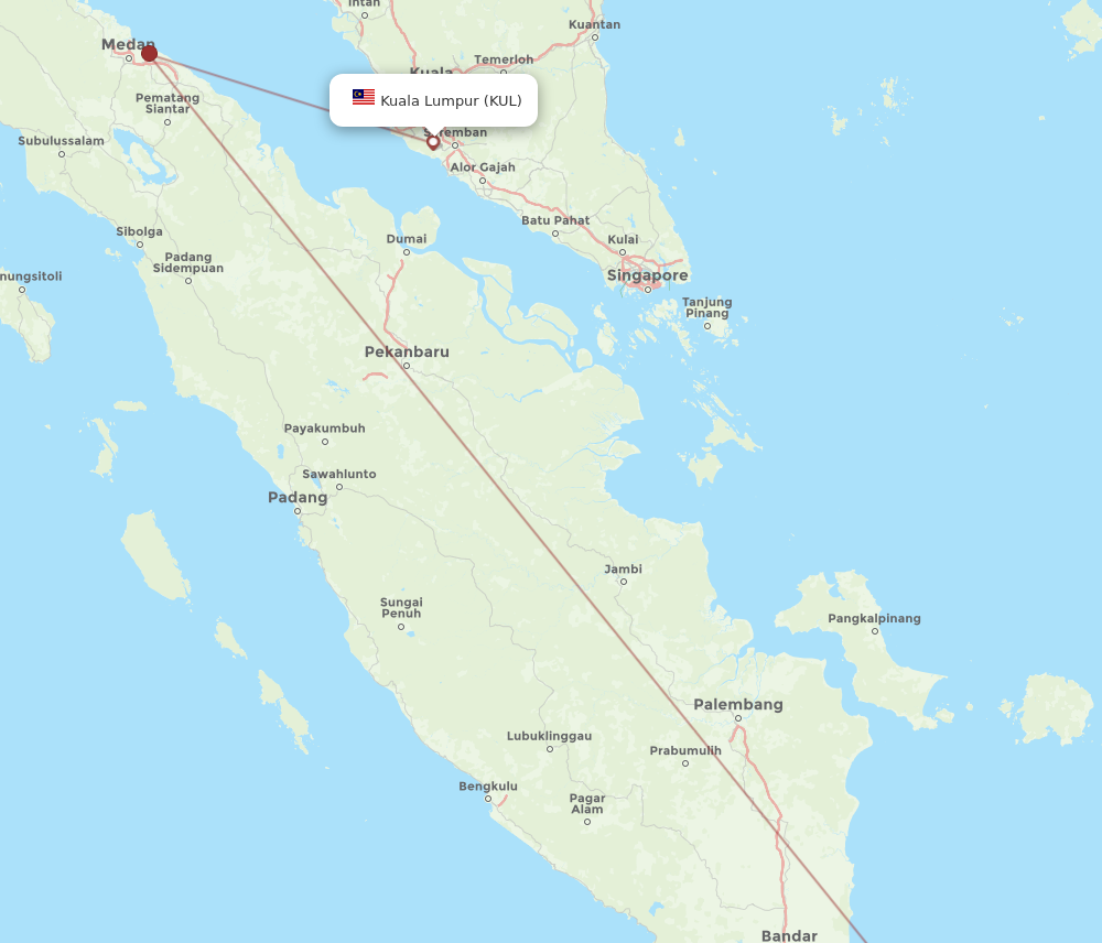 HLP to KUL flights and routes map