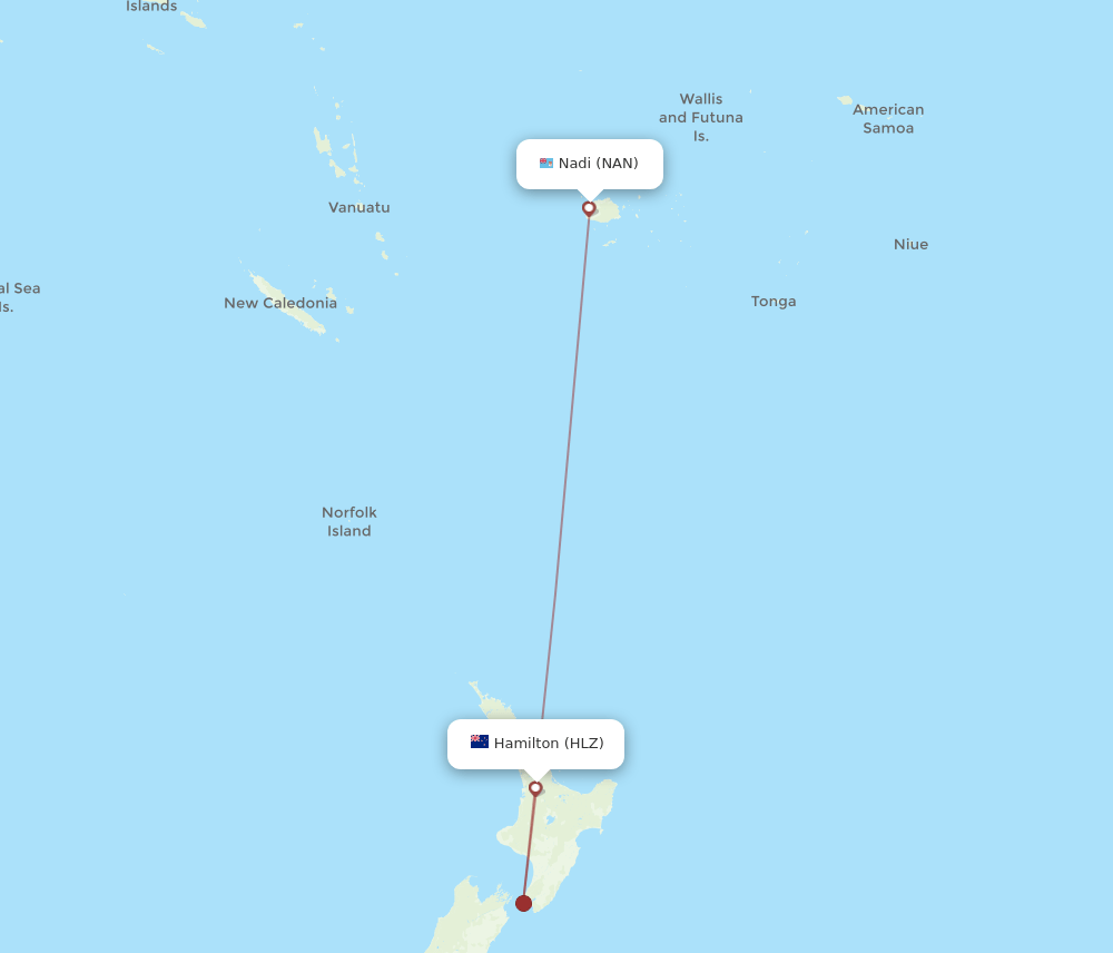 HLZ-NAN flight routes