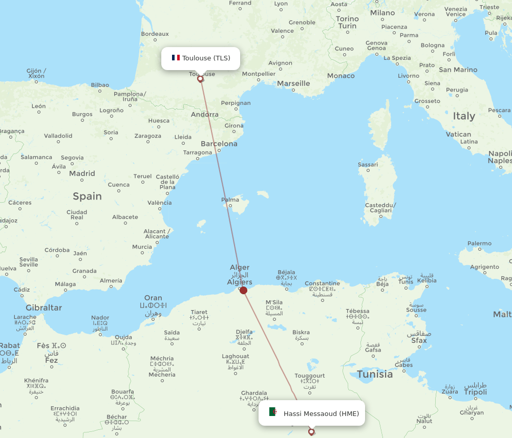 HME-TLS flight routes