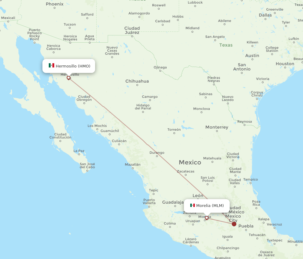HMO-MLM flight routes