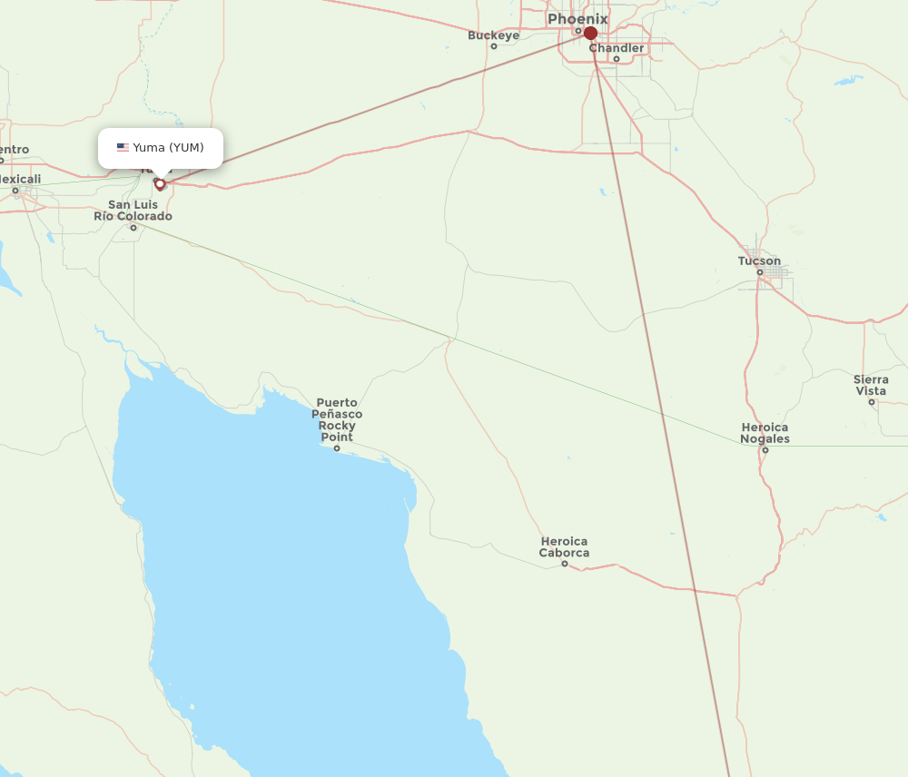 HMO-YUM flight routes